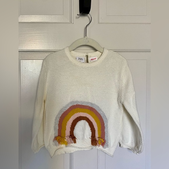 Zara Shirts & Tops Zara Baby Girls Rainbow Knit Sweater Poshmark